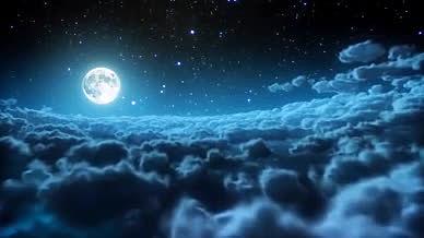 天宫背景青云之上的明月视频的预览图